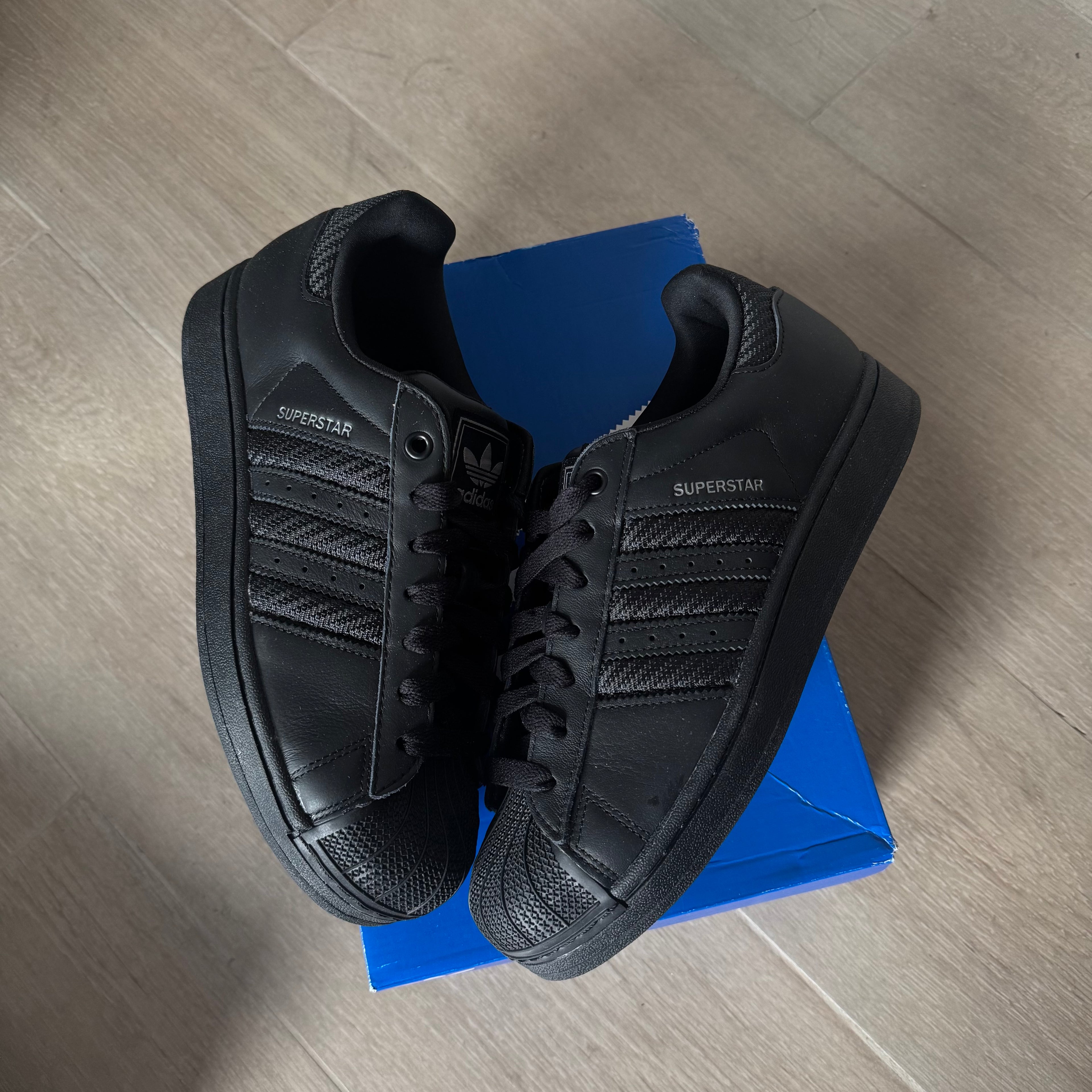 adidas Superstar II Black Mesh Stripes