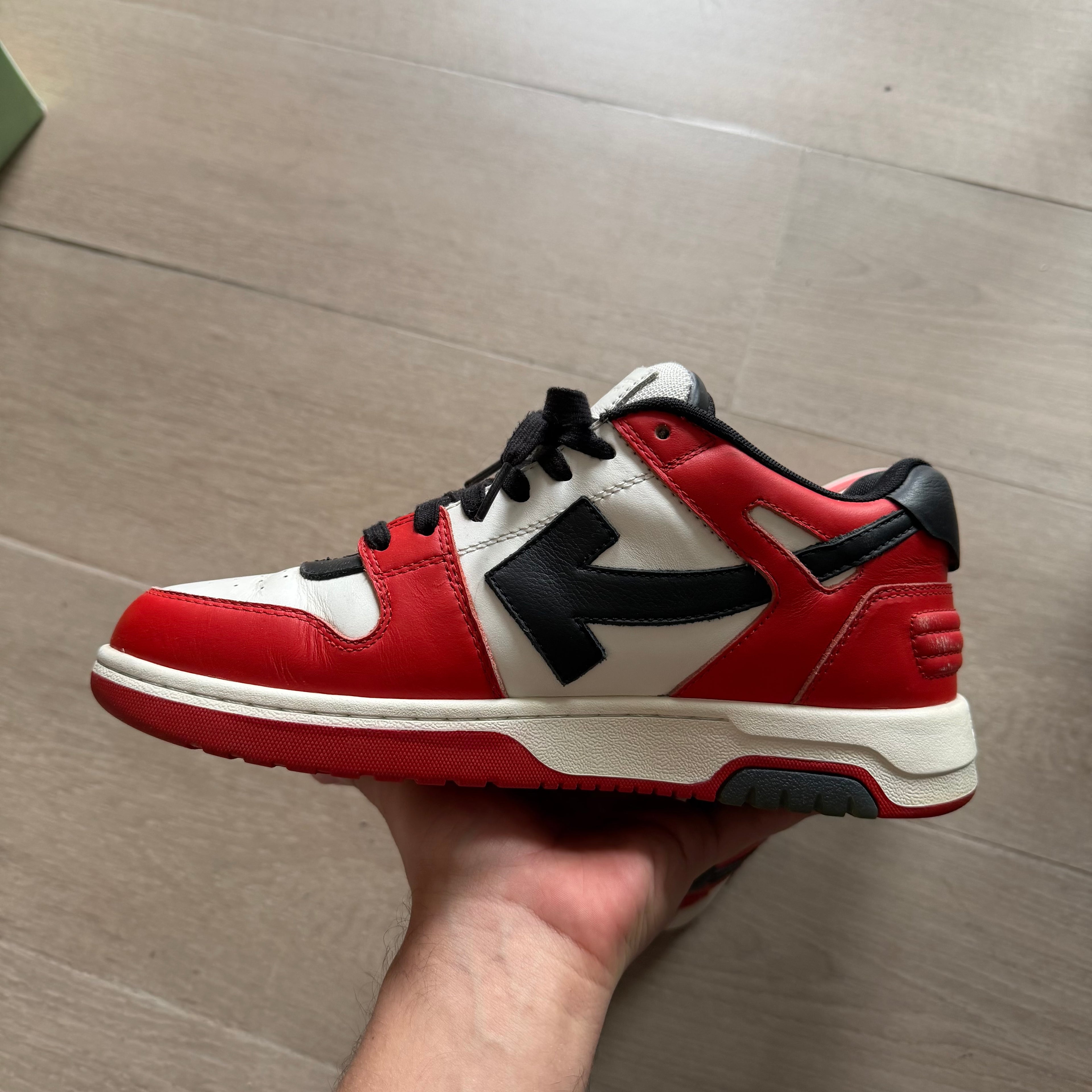 Off-White Out Of Office OOO Low Top Sneakers Red/Black