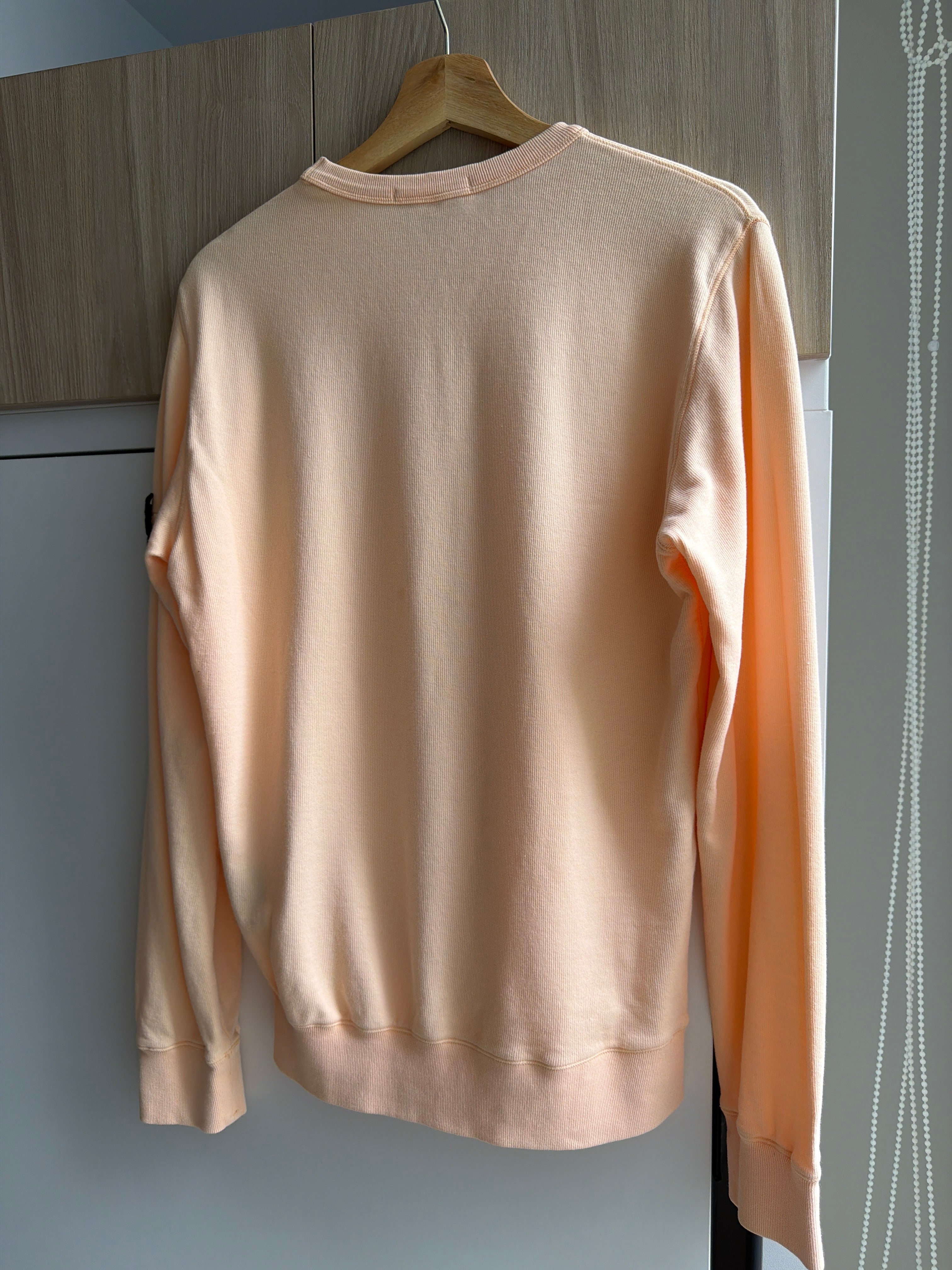 Stone Island Logo Patch Crewneck Salmon