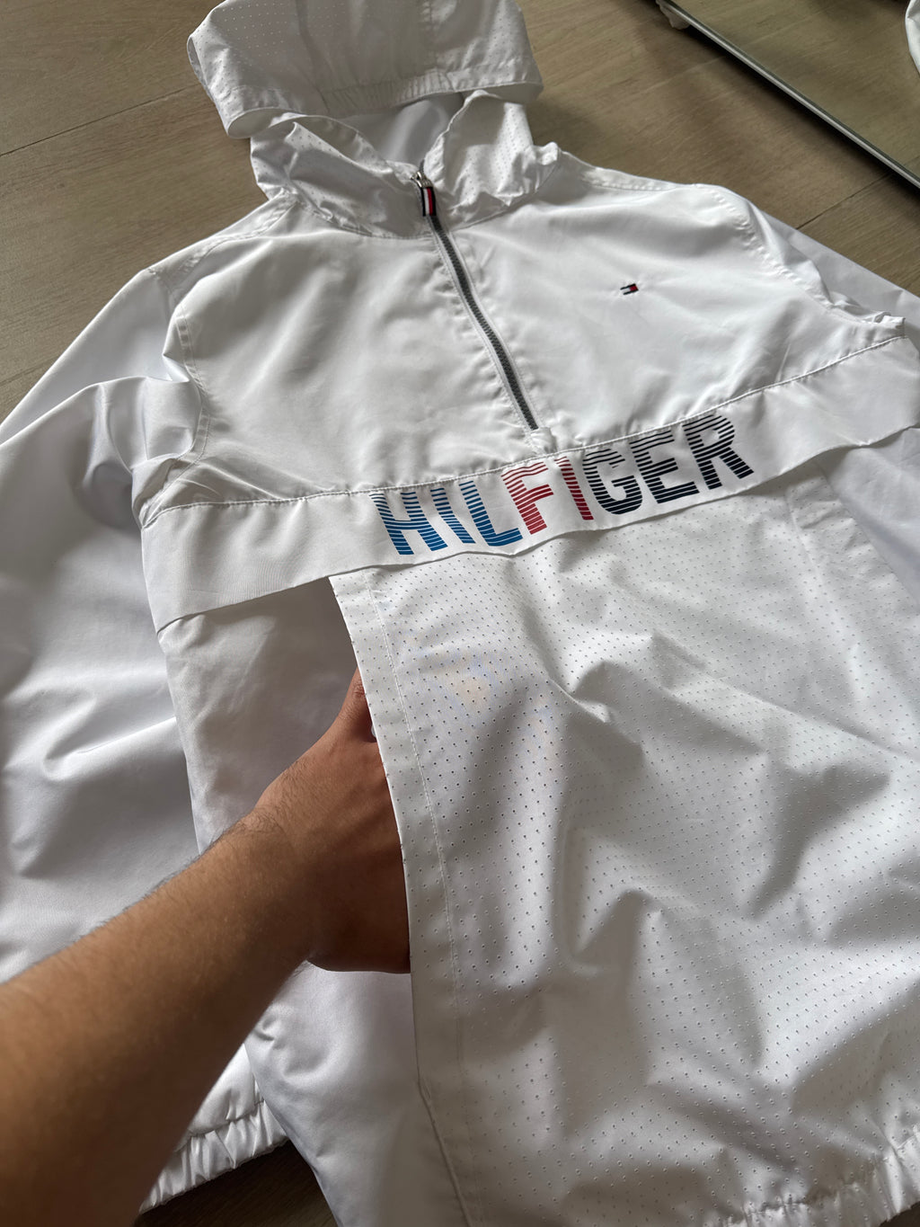 Tommy Hilfiger Boys 8-20 Bright White Half Zip Jacket