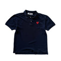 Comme Des Garçons PLAY Mini Heart Polo Shirt Navy