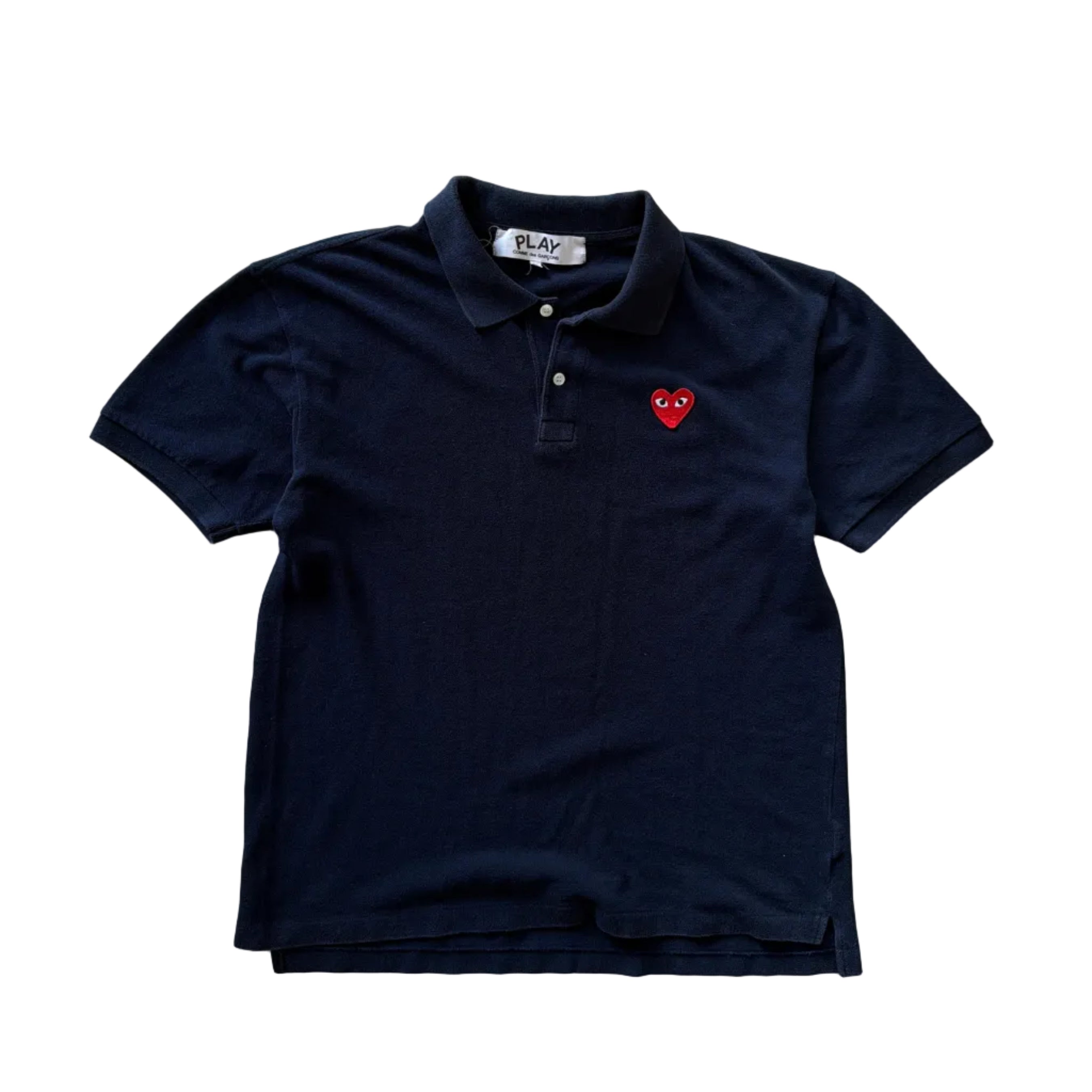 Comme Des Garçons PLAY Mini Heart Polo Shirt Navy