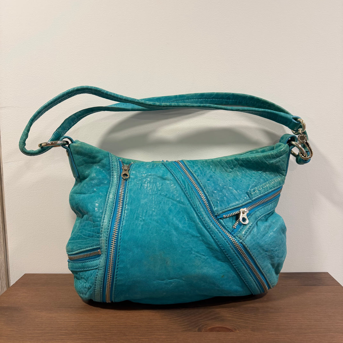 2000s Marc By Marc Jacobs Leola Zip Aqua Teal Bag