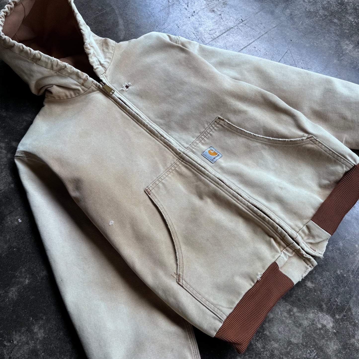 1990s Womens Vintage Carhartt Work Jacket “Tan”