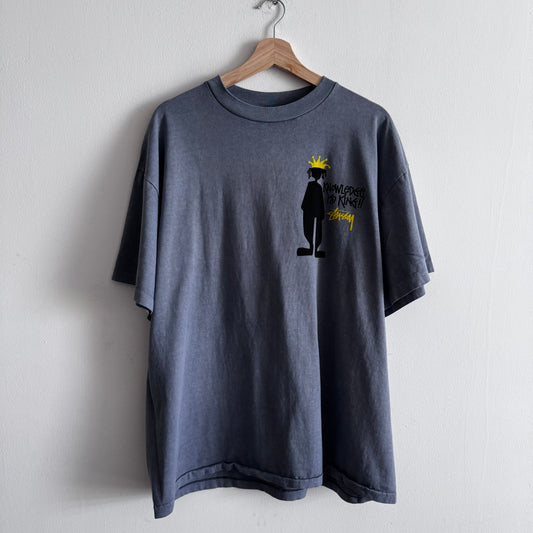 Vintage Stüssy Knowledge Is King Navy Tee