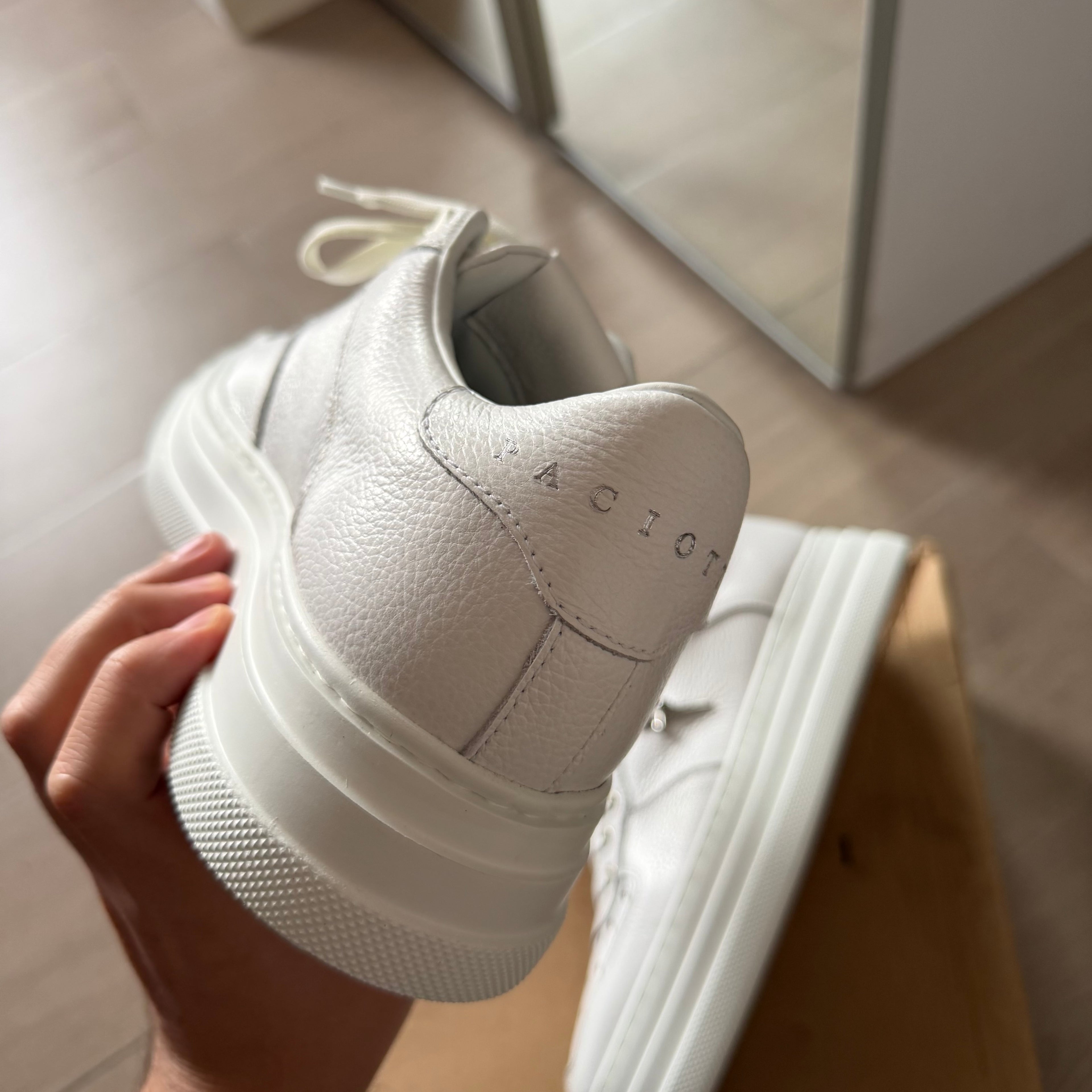 Cesare Paciotti Square Sneakers Triple White