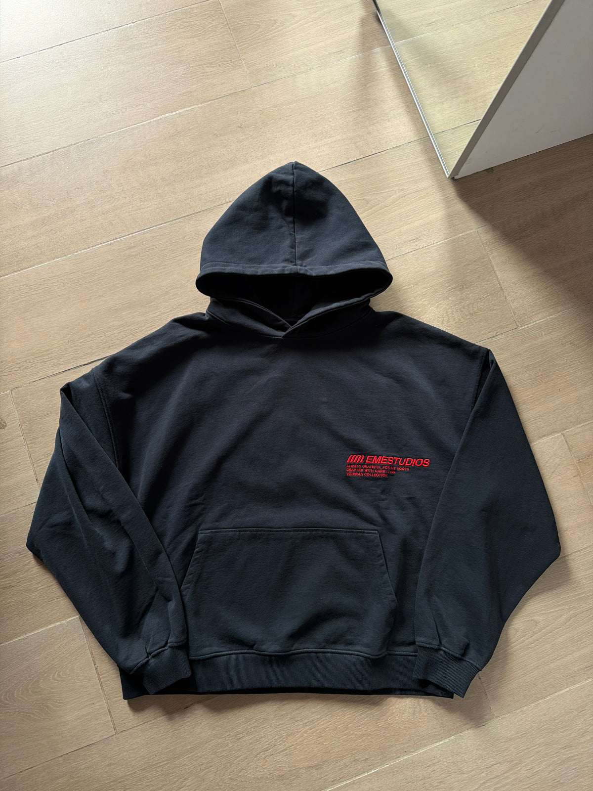 Eme Studios Roots Navy Oversized Hoodie (L)