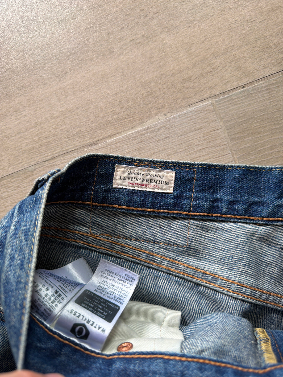 Levis Premium 1961 551 Z Straight Fit Jeans Paint Splatter (30w)