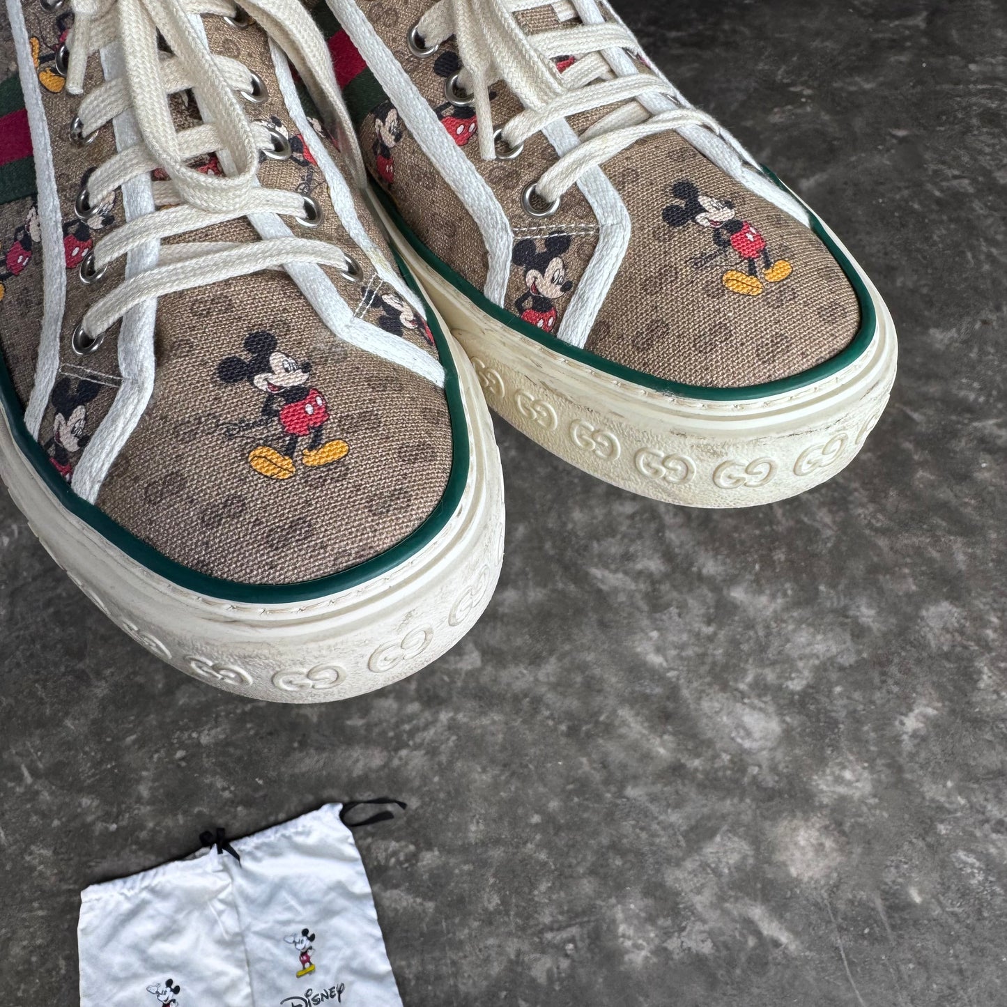 Gucci Disney Tennis 1977 Shoes Mickey Mouse GG Canvas Limited Edition