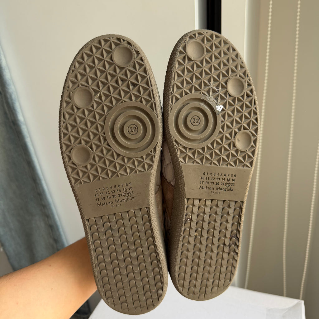 Maison Margiela Embroidered Replica GAT Sneakers Taupe