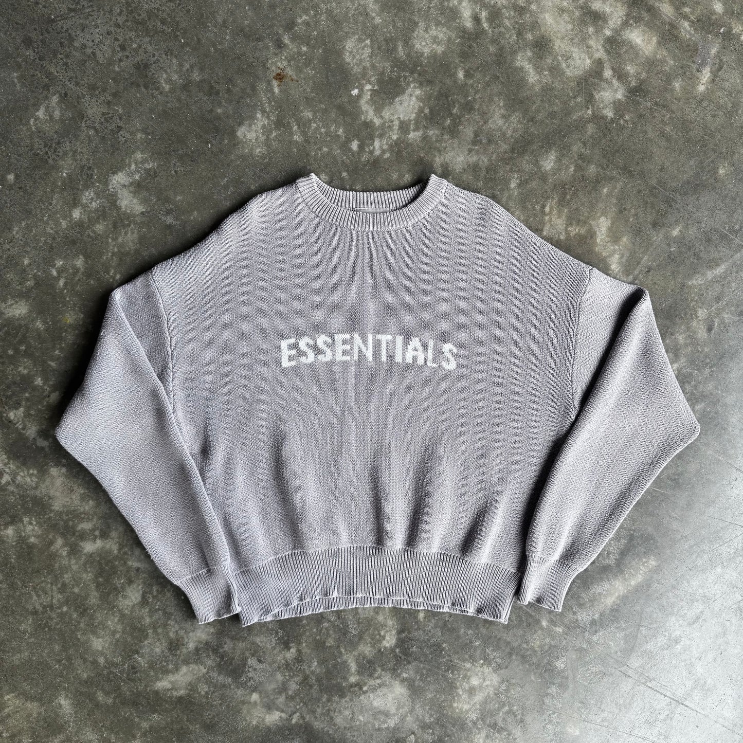 FOG Essentials Knitted Sweater Cement Grey