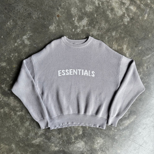 FOG Essentials Knitted Sweater Cement Grey