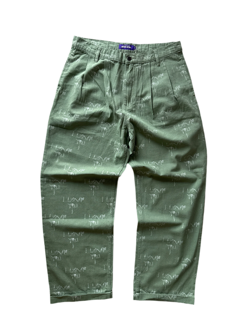 Fucking Awesome I Love You Pleated Baggy Pant