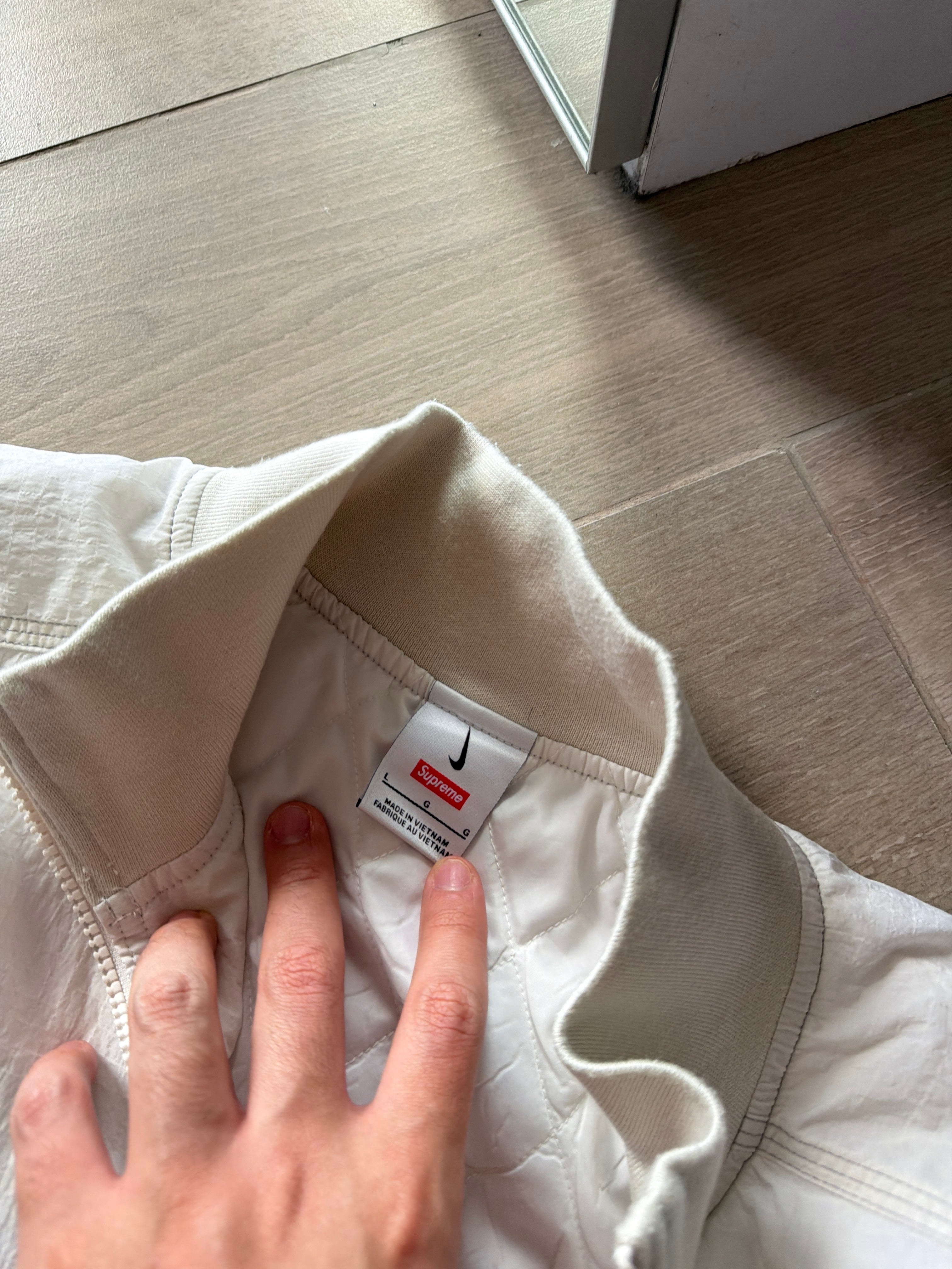 SS24 Supreme x Nike Ripstop Pullover White
