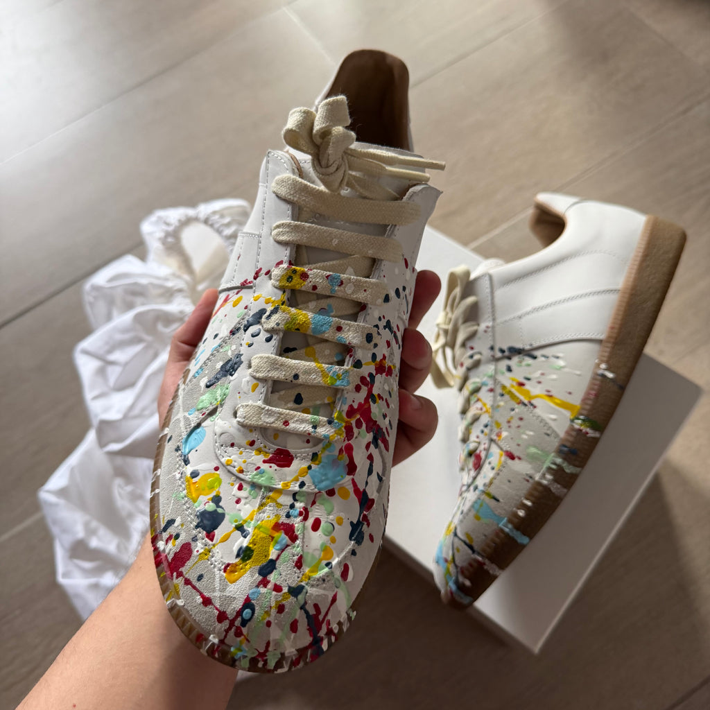 Maison Margiela Replica GAT Paint Splatter Sneakers White (41.5EU)