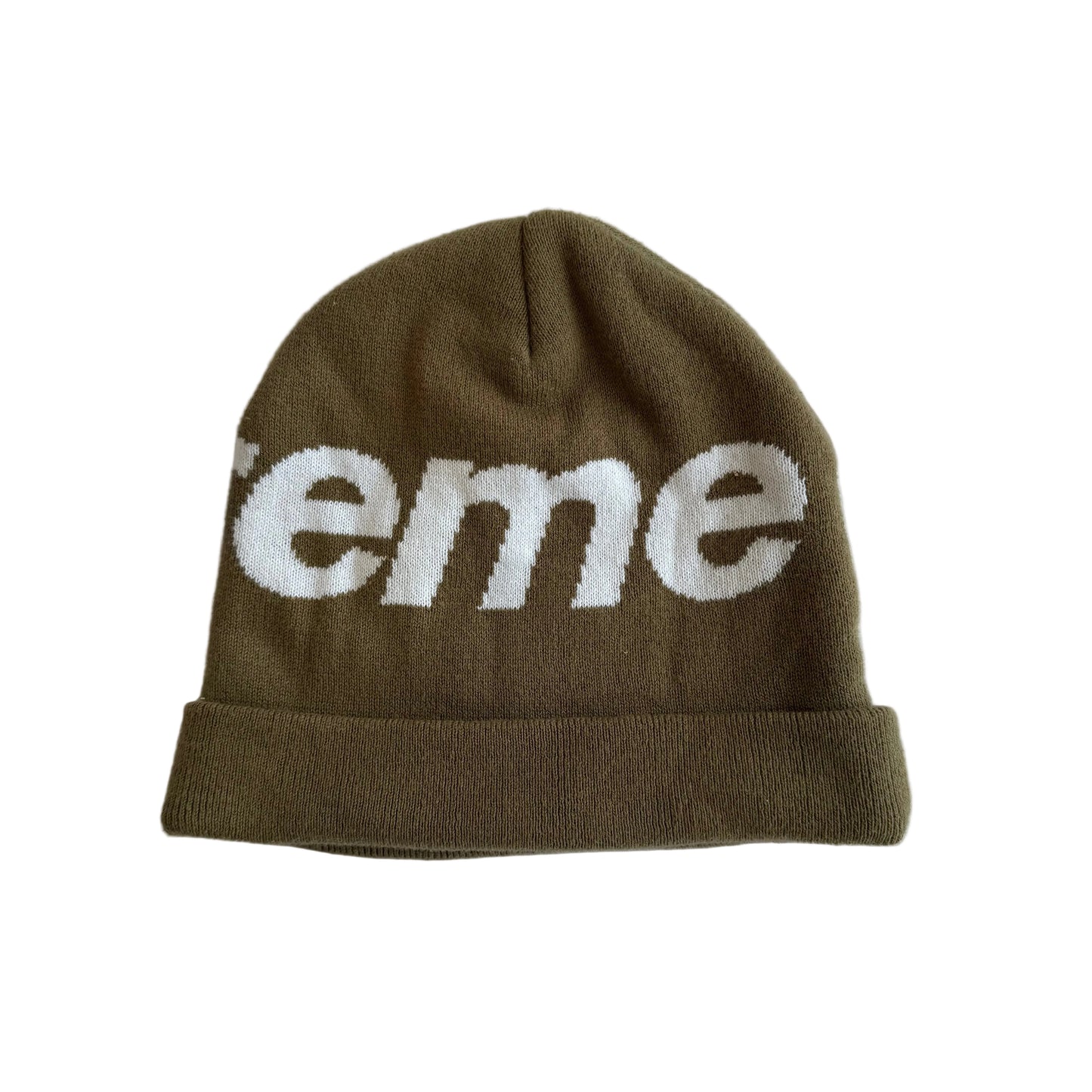 Supreme Big Logo Beanie (FW24) Olive