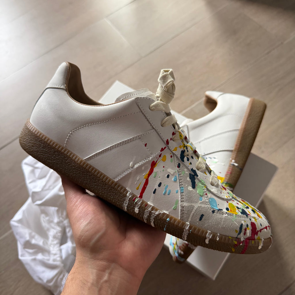 Maison Margiela Replica GAT Paint Splatter Sneakers White (41.5EU)
