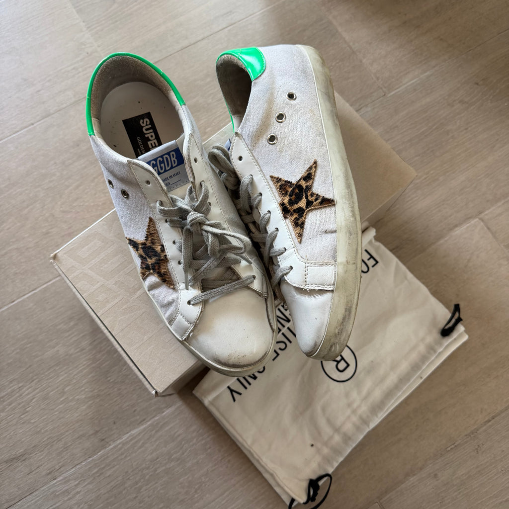 Golden Goose Superstar Canvas Animal Print Sneakers