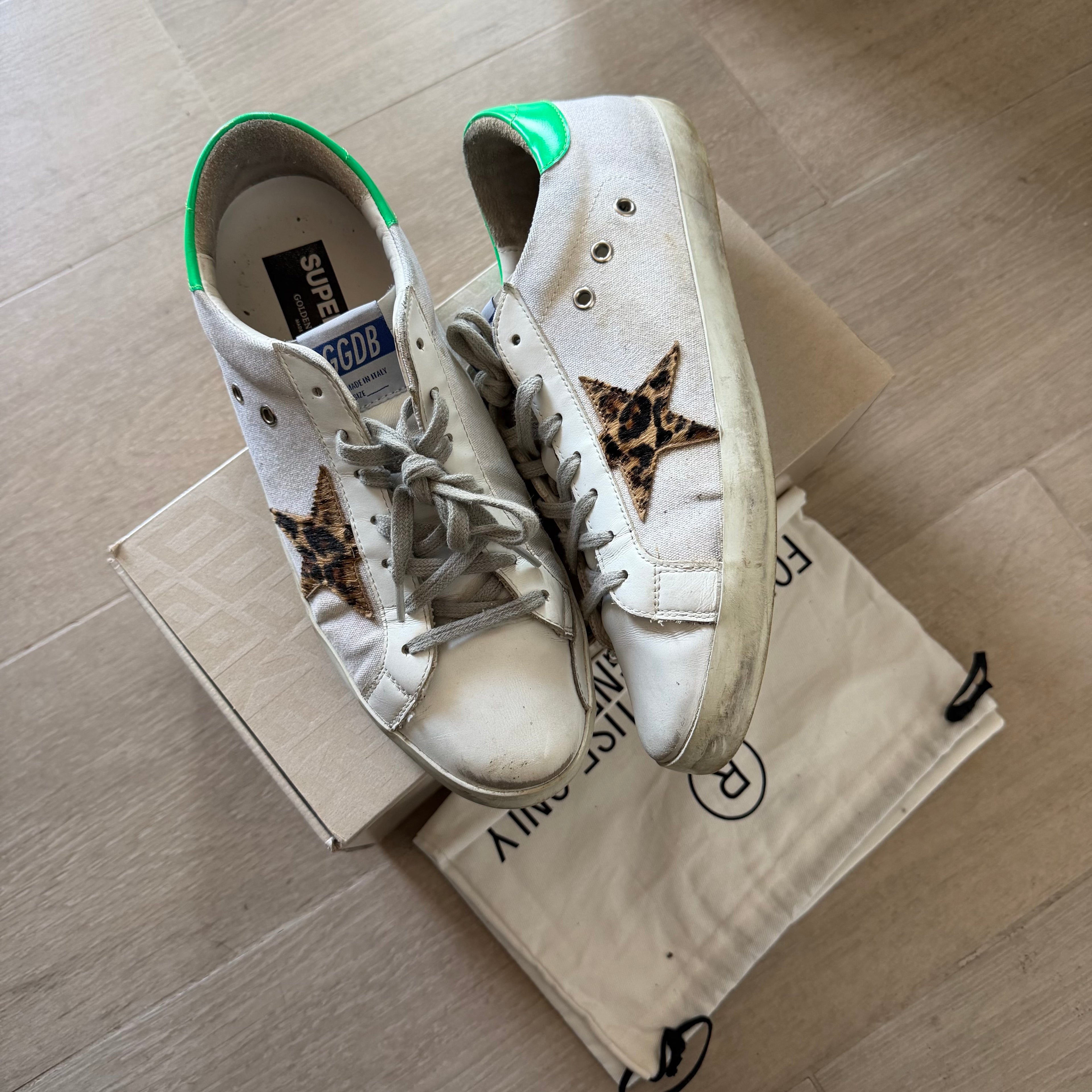 Golden Goose Superstar Canvas Animal Print Sneakers