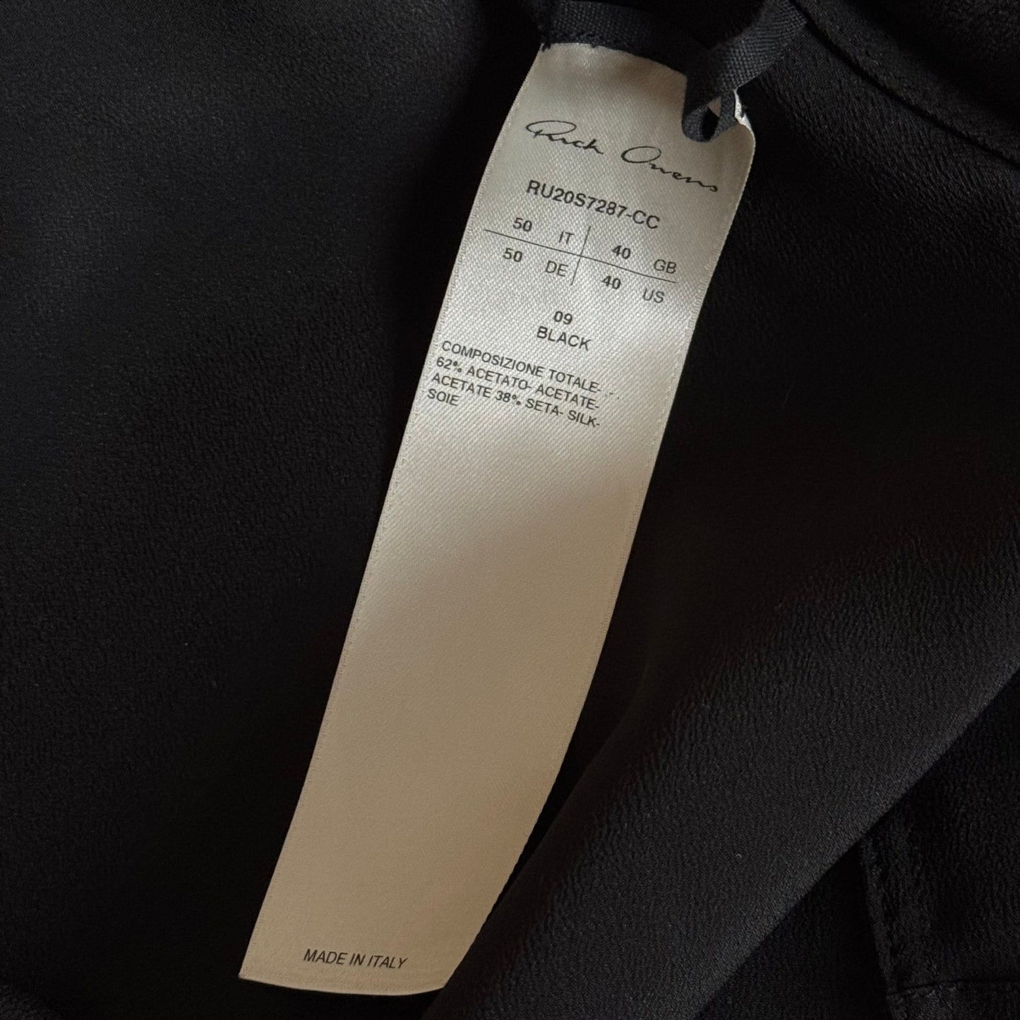 Rick Owens Mainline SS20 “TECUATL” Semi-Sheer Larry Shirt