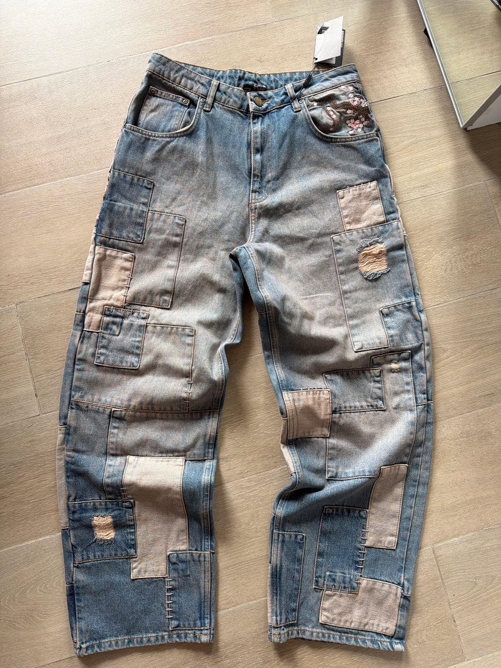 Derschutze Blossom Patchwork Washed Denim (31w)