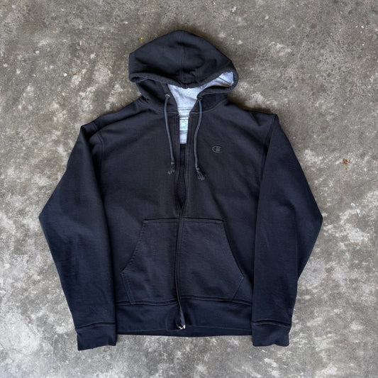 Champion Zip Up Black Hoodie