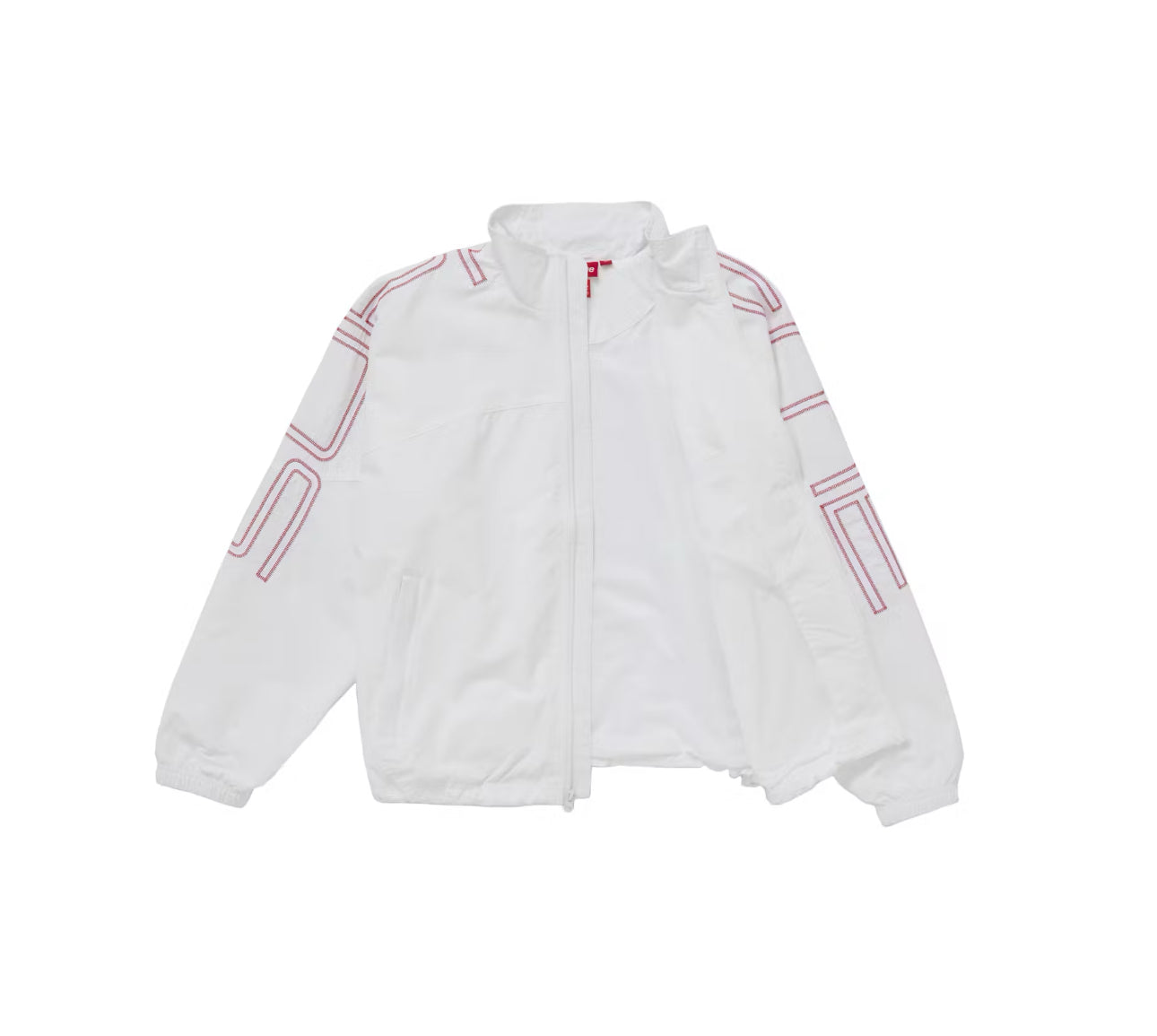 Supreme Embroidered Track Jacket White