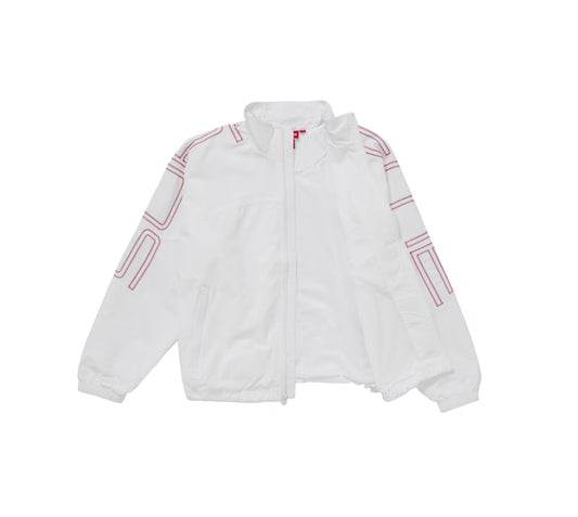 Supreme Embroidered Track Jacket White