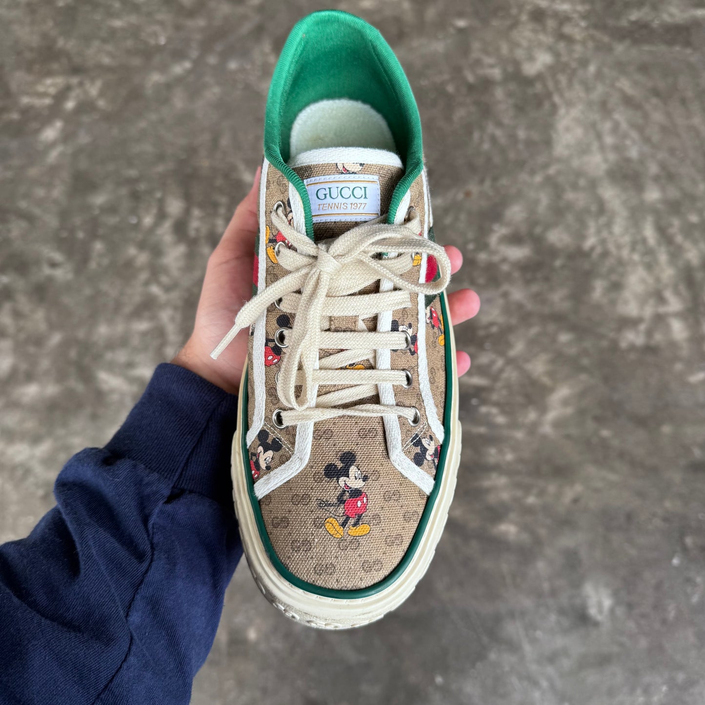 Gucci Disney Tennis 1977 Shoes Mickey Mouse GG Canvas Limited Edition