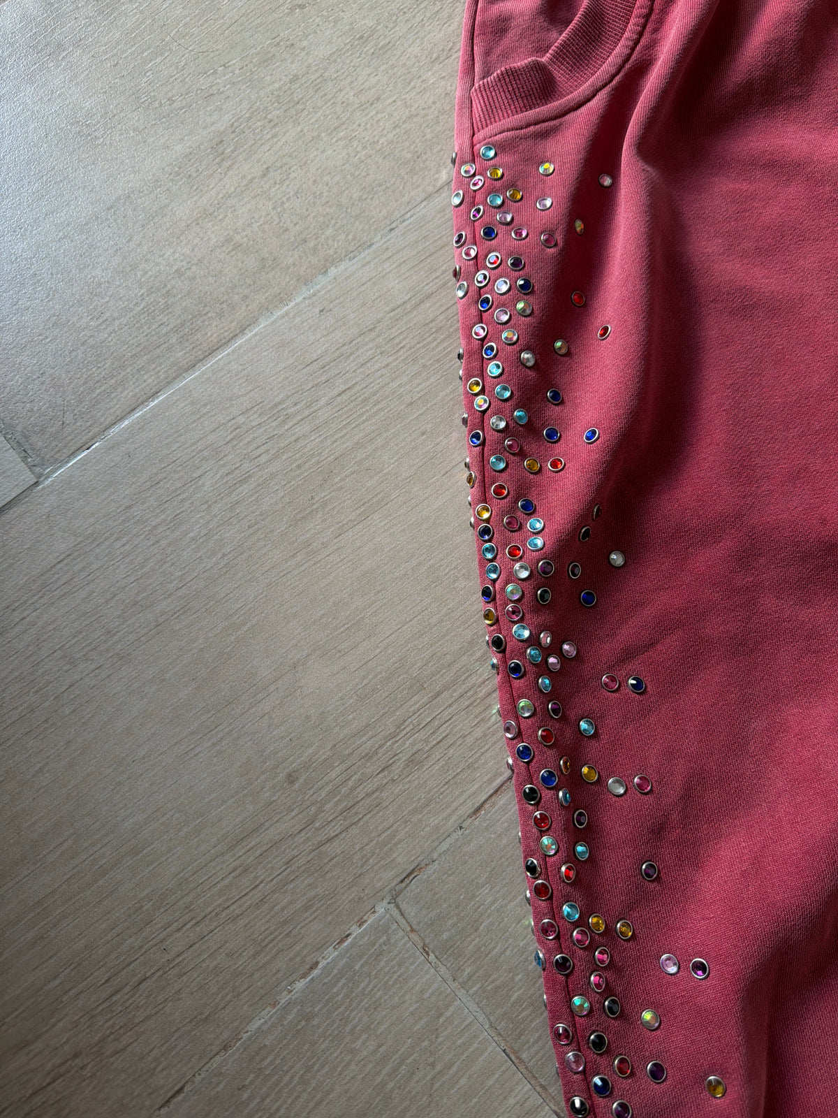 Jaded London Hardcore Jewel Monster Sweatpants Burgundy (S)