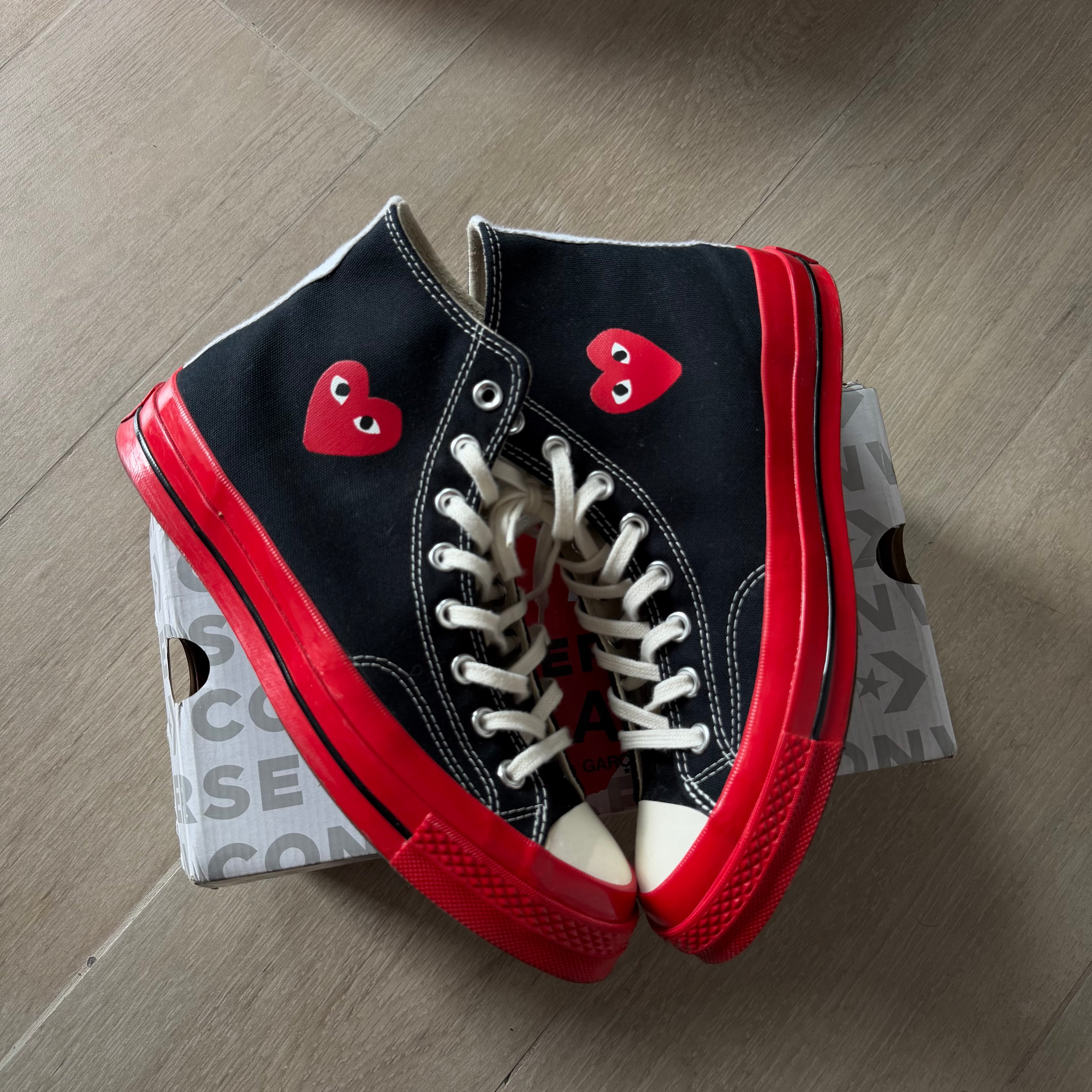 Converse x CDG Play Chuck Taylor 70 Hi Sneakers