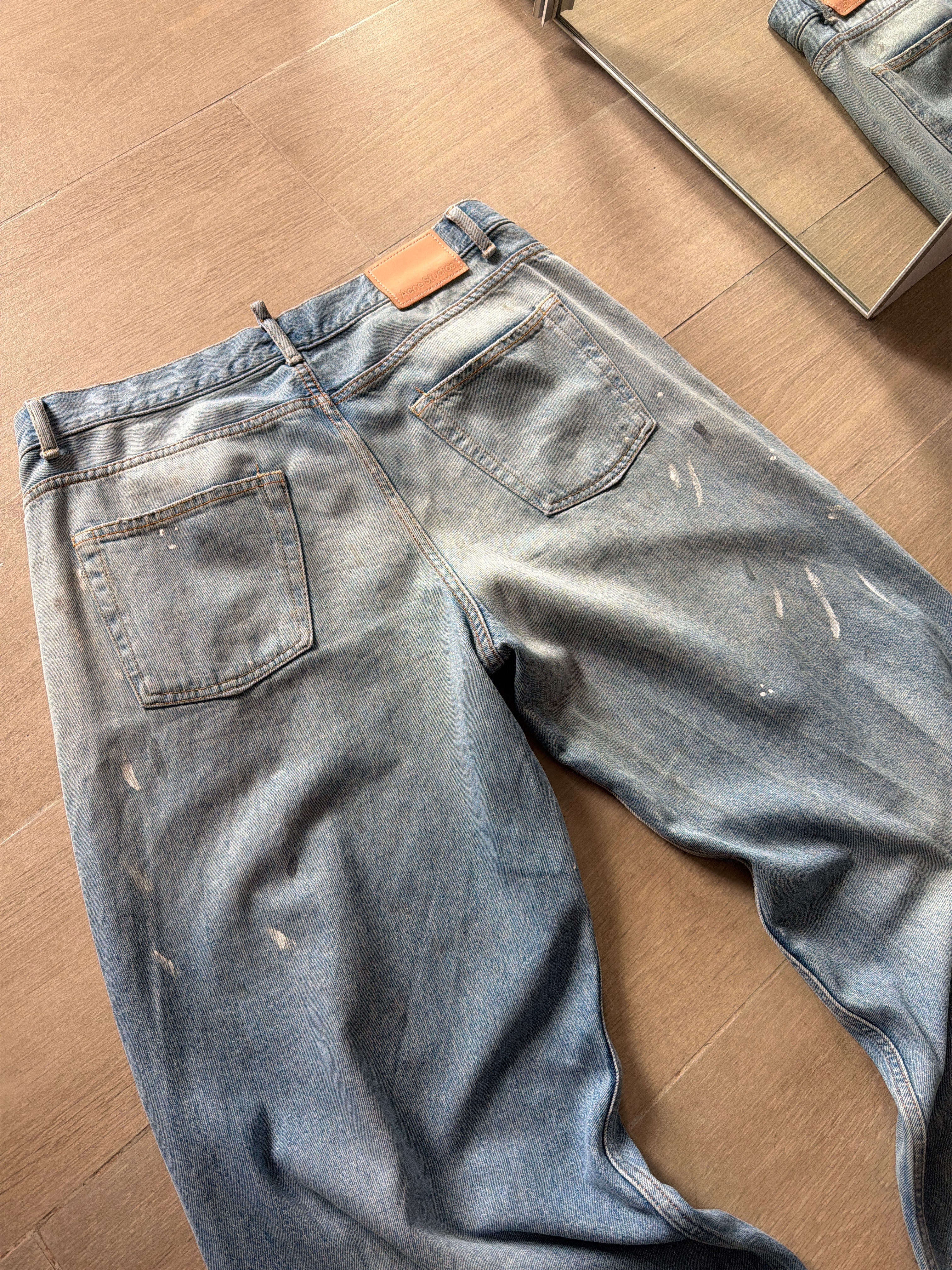 Acne Studios Wide Leg Painter Jeans “Blue”