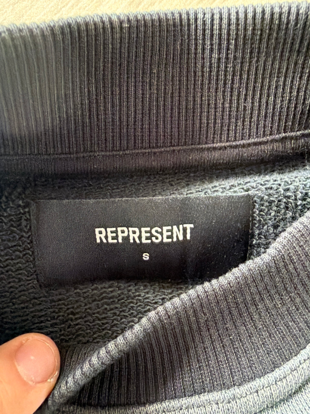 Represent Clo College Big Letter Sweater Grey (M)