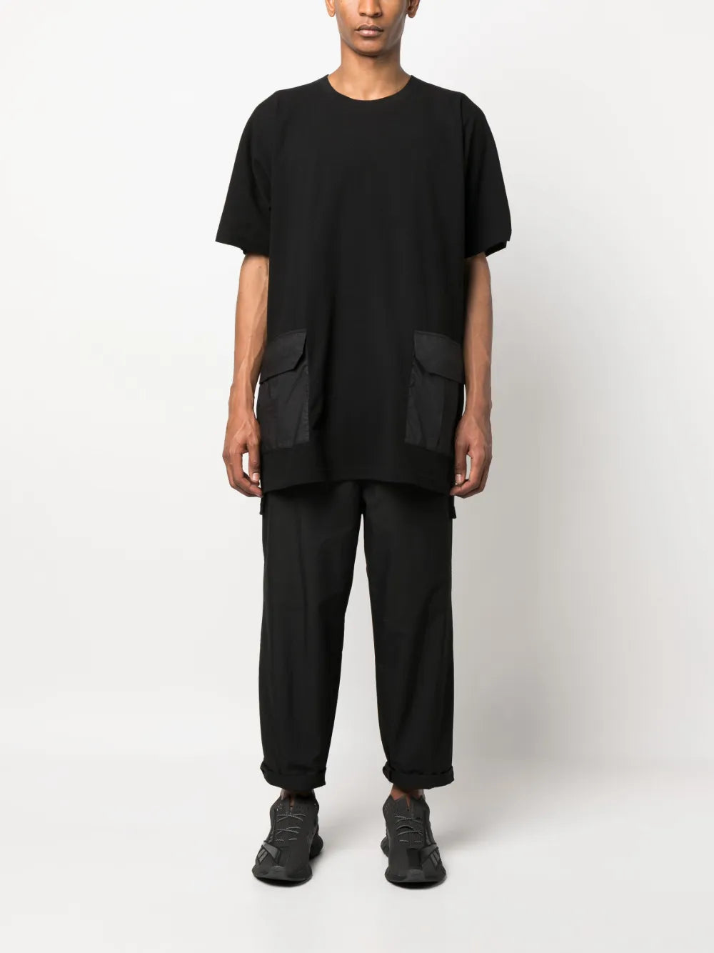 Y-3 Paneled Cotton Jersey Black