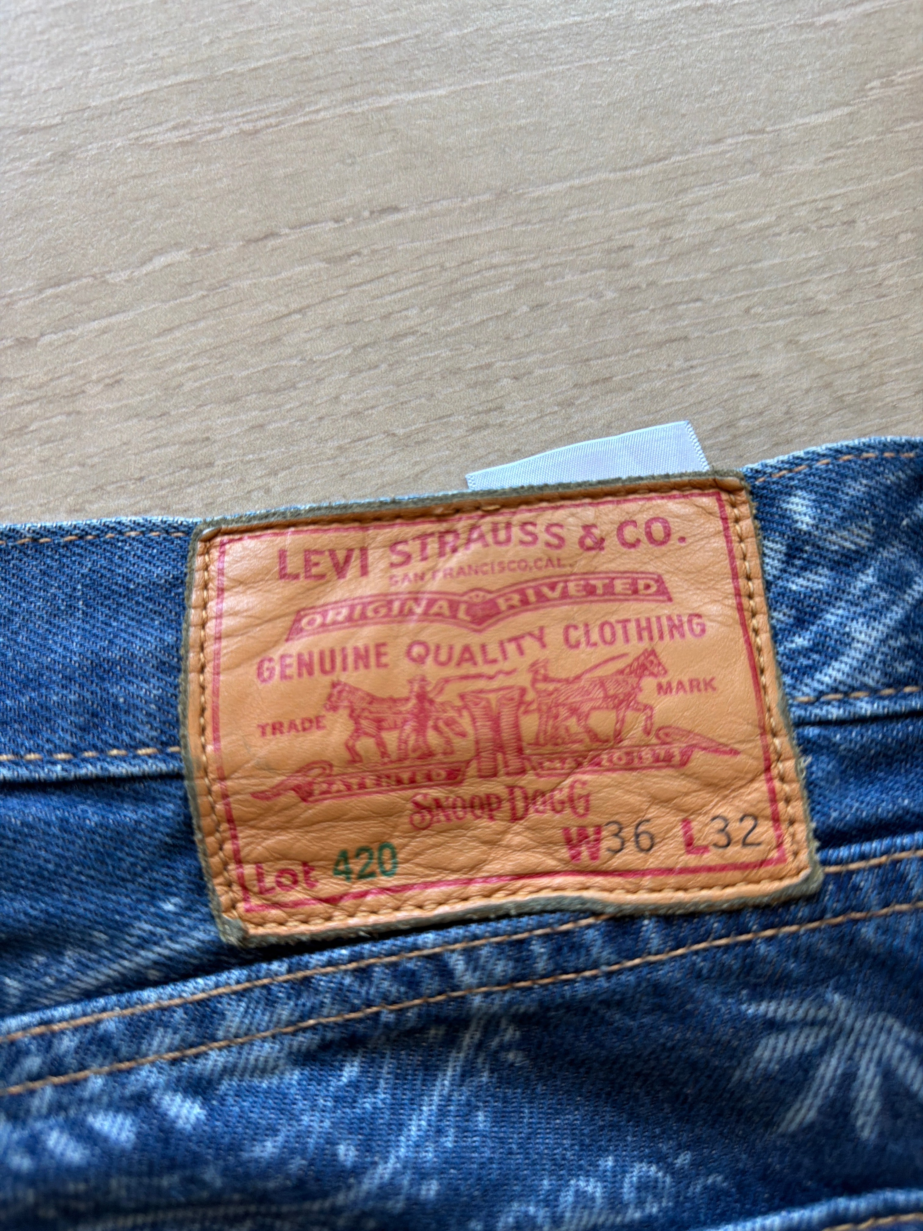 Levis x Snoop Dogg Lot 420 Paisley Bandana Jeans