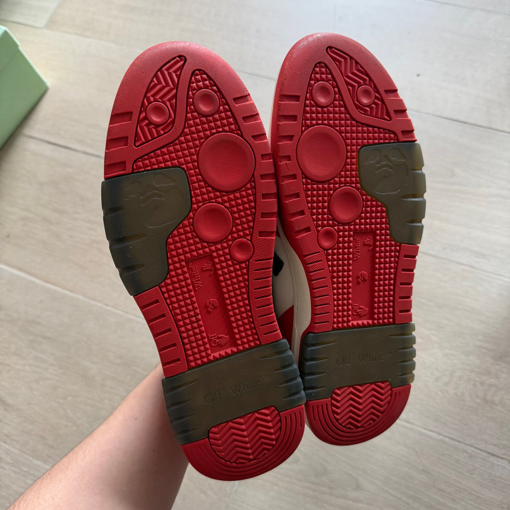 Off-White Out Of Office OOO Low Top Sneakers Red/Black