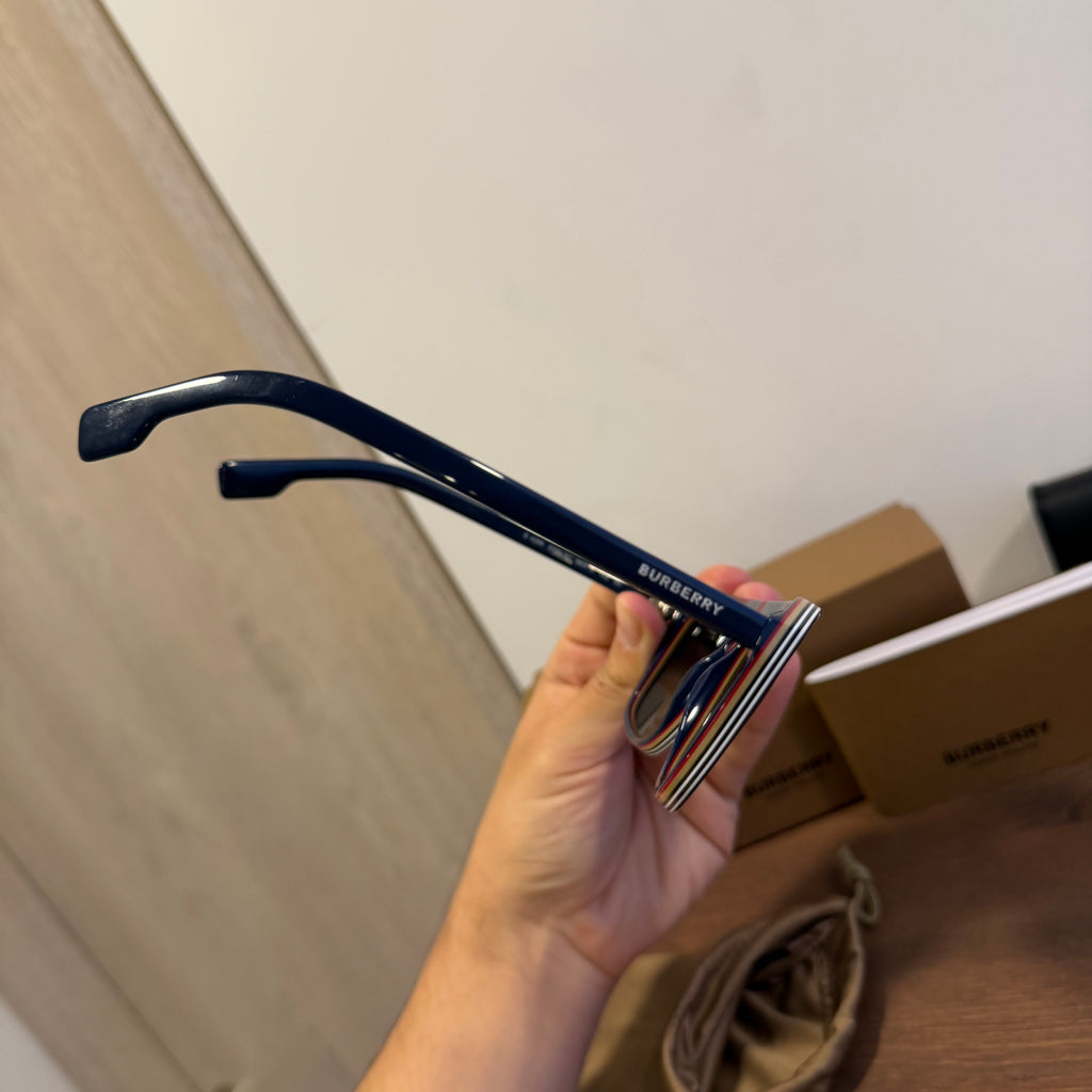 Burberry Sunglasses Check Multilayer Black Grey
