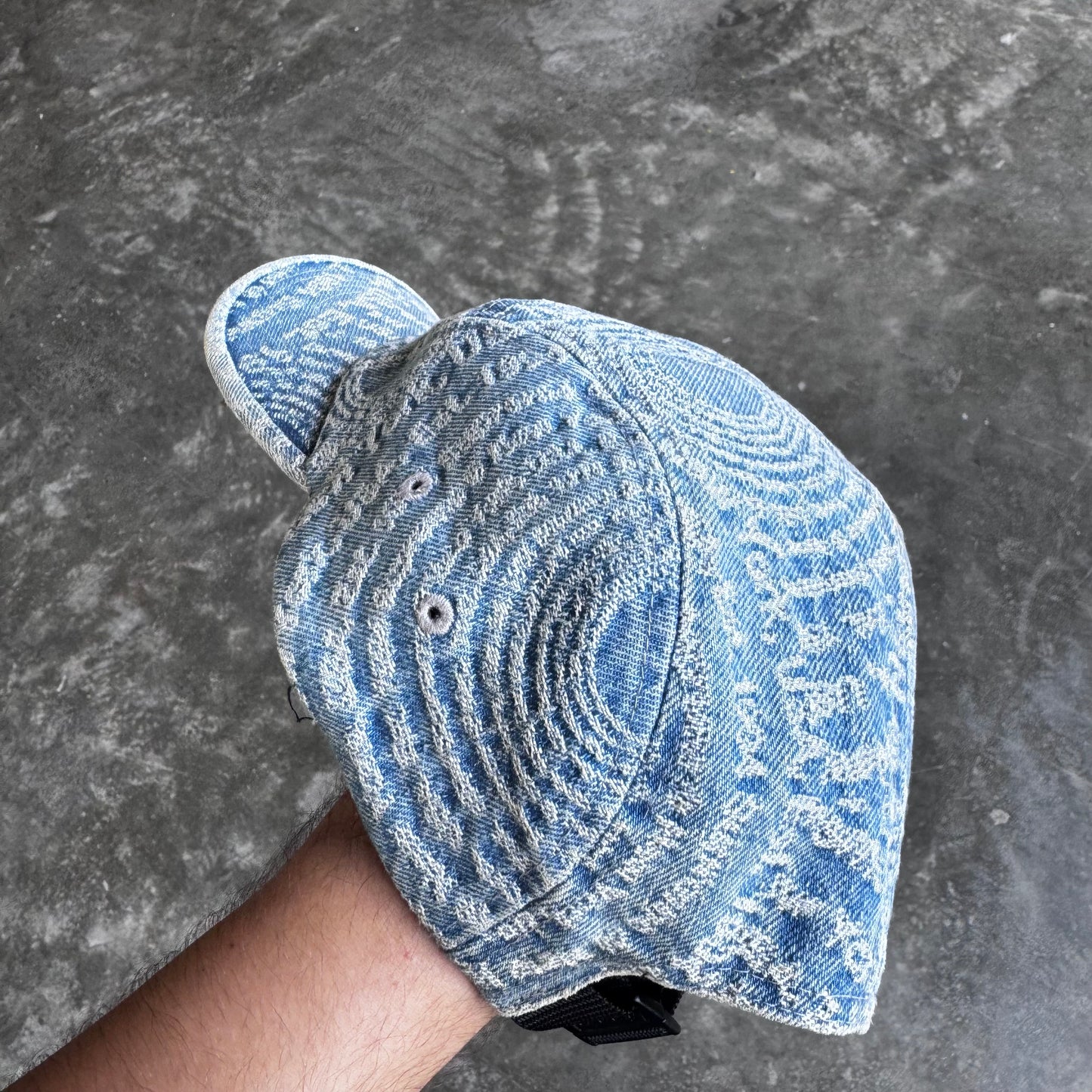 Supreme Circles Jacquard Denim Camp Cap