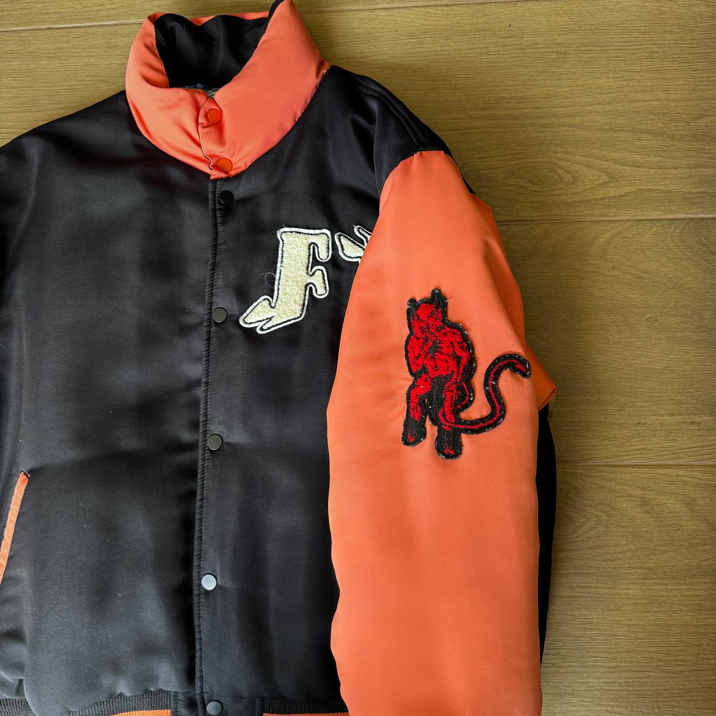 Fucking Awesome Holy Terror Reversible Varsity Puffer Jacket