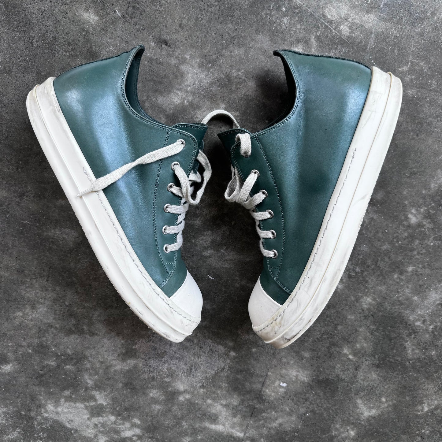 Rick Owens Mainline Green Low Top Ramones