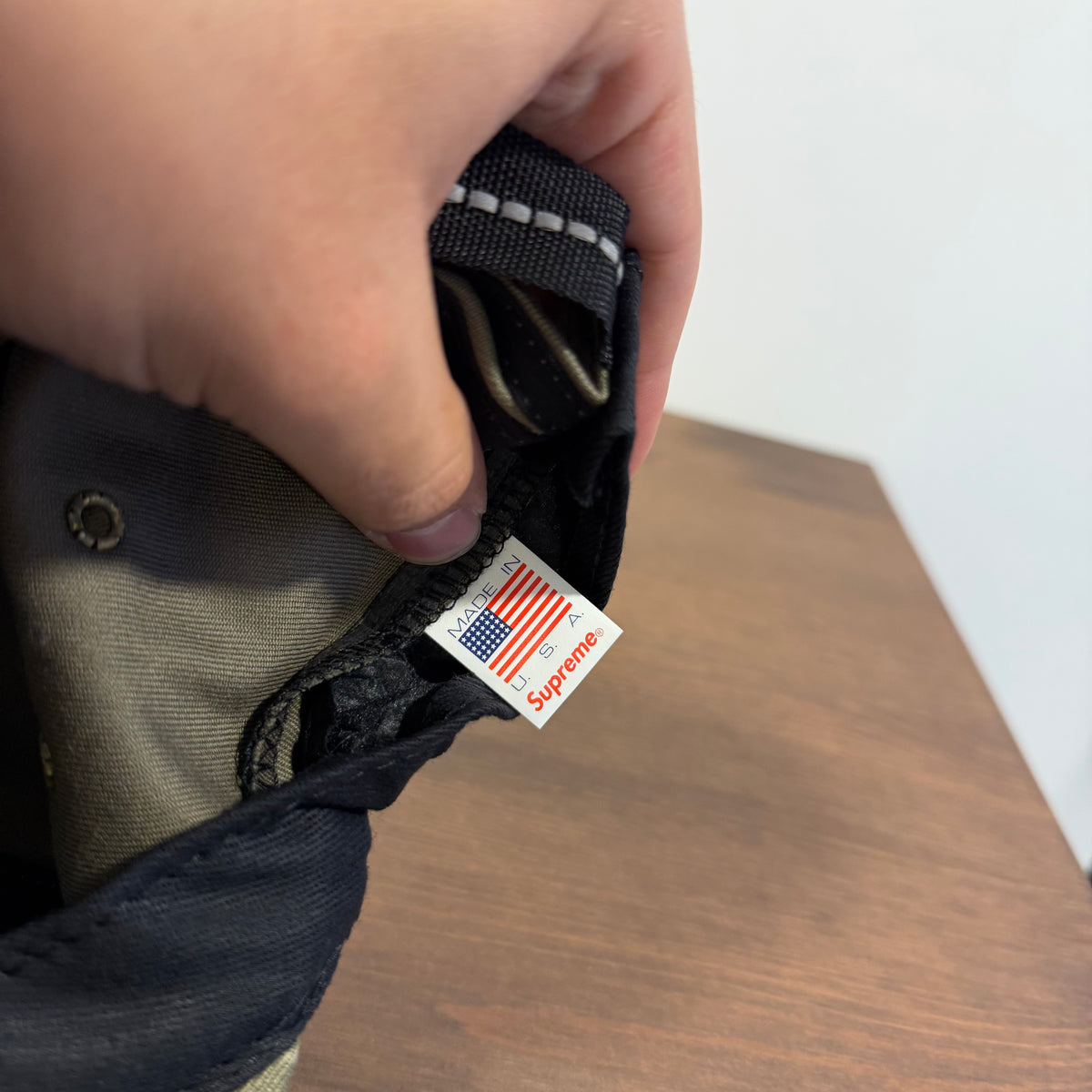 Supreme Reflective Tab Pocket Camp Cap Olive