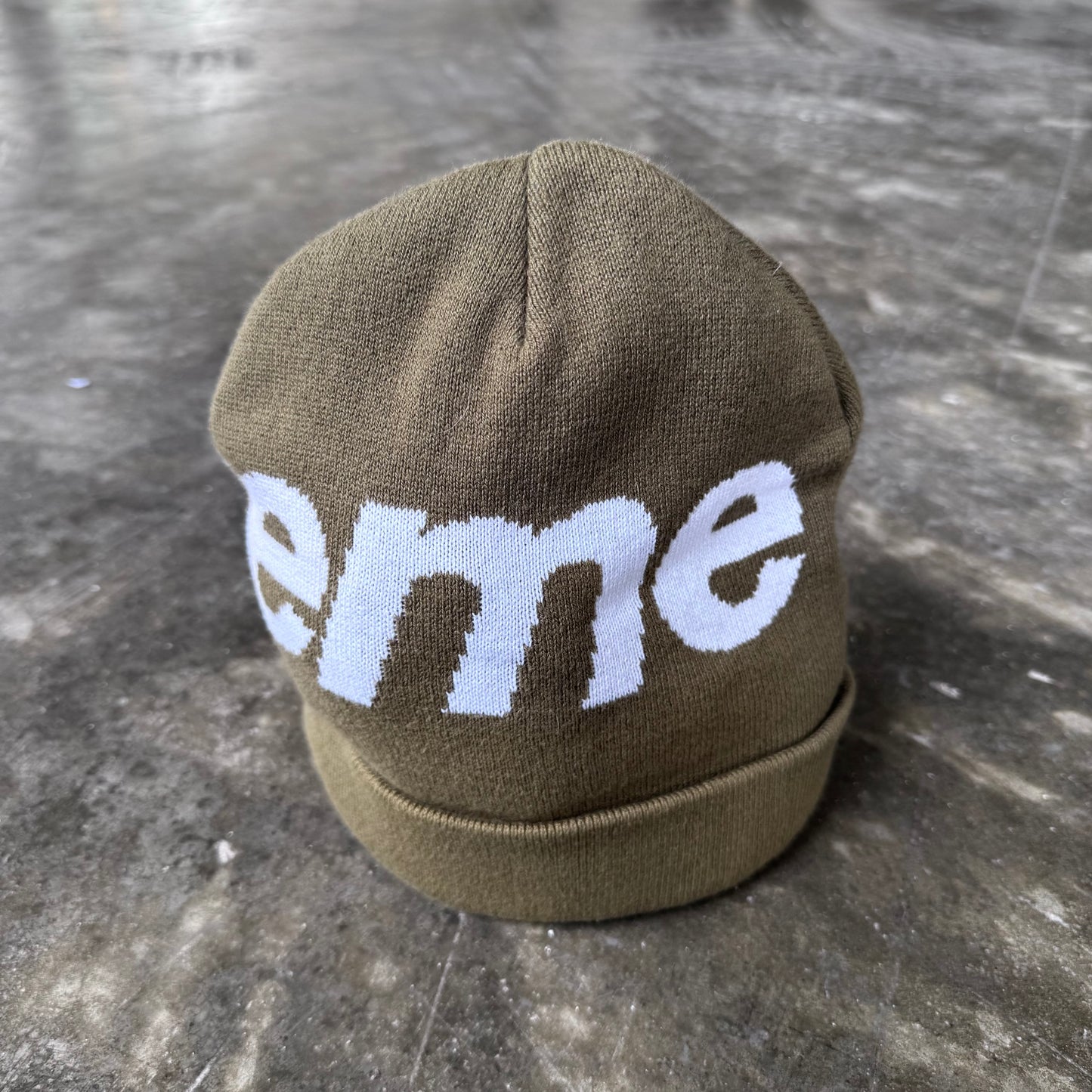 Supreme Big Logo Beanie (FW24) Olive