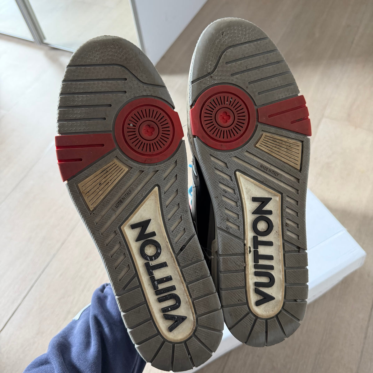 SS21 Louis Vuitton Upcycled Trainers Pink Multi *Virgil Abloh* (8.5LV)