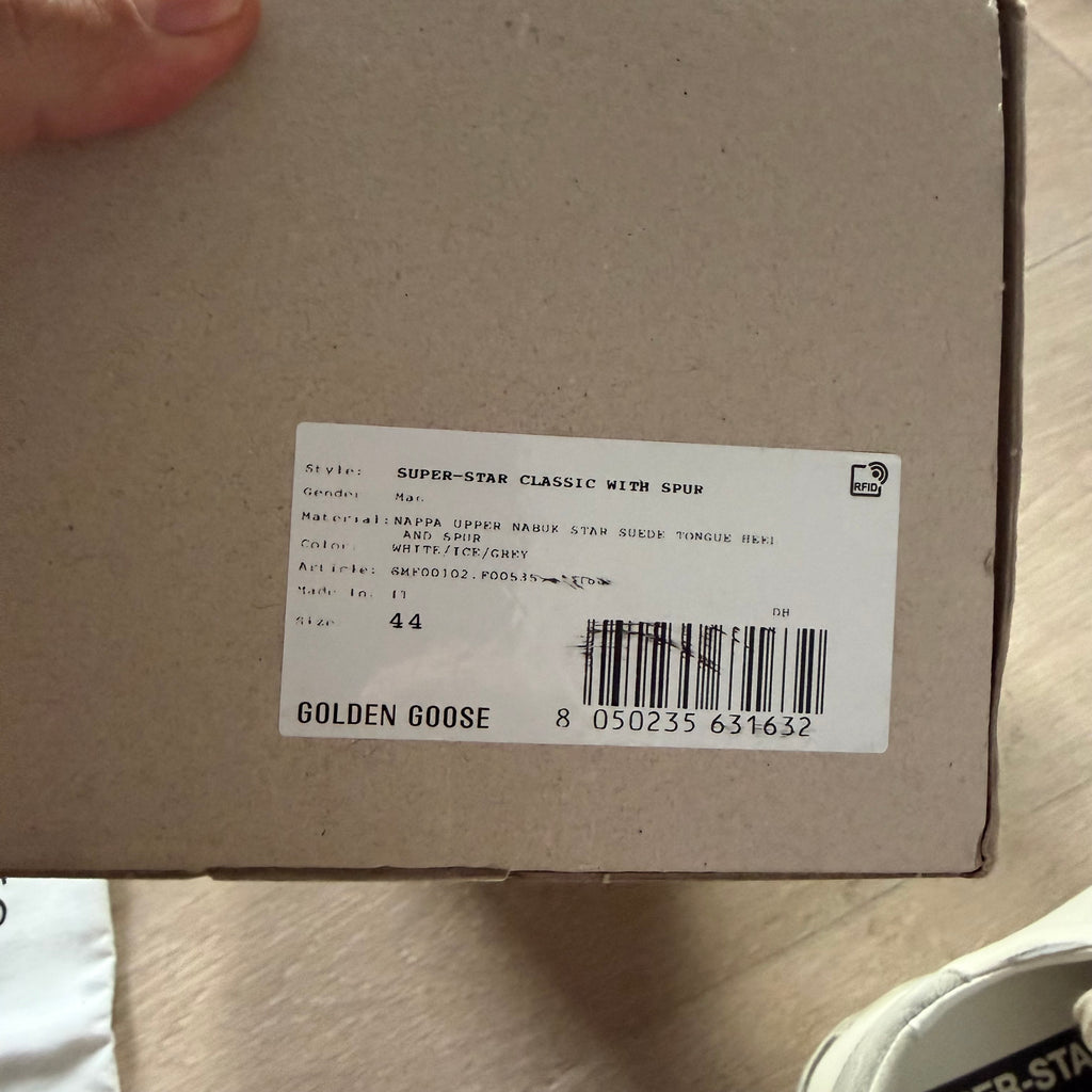 SS25 Golden Goose Superstar White/Grey (44EU)