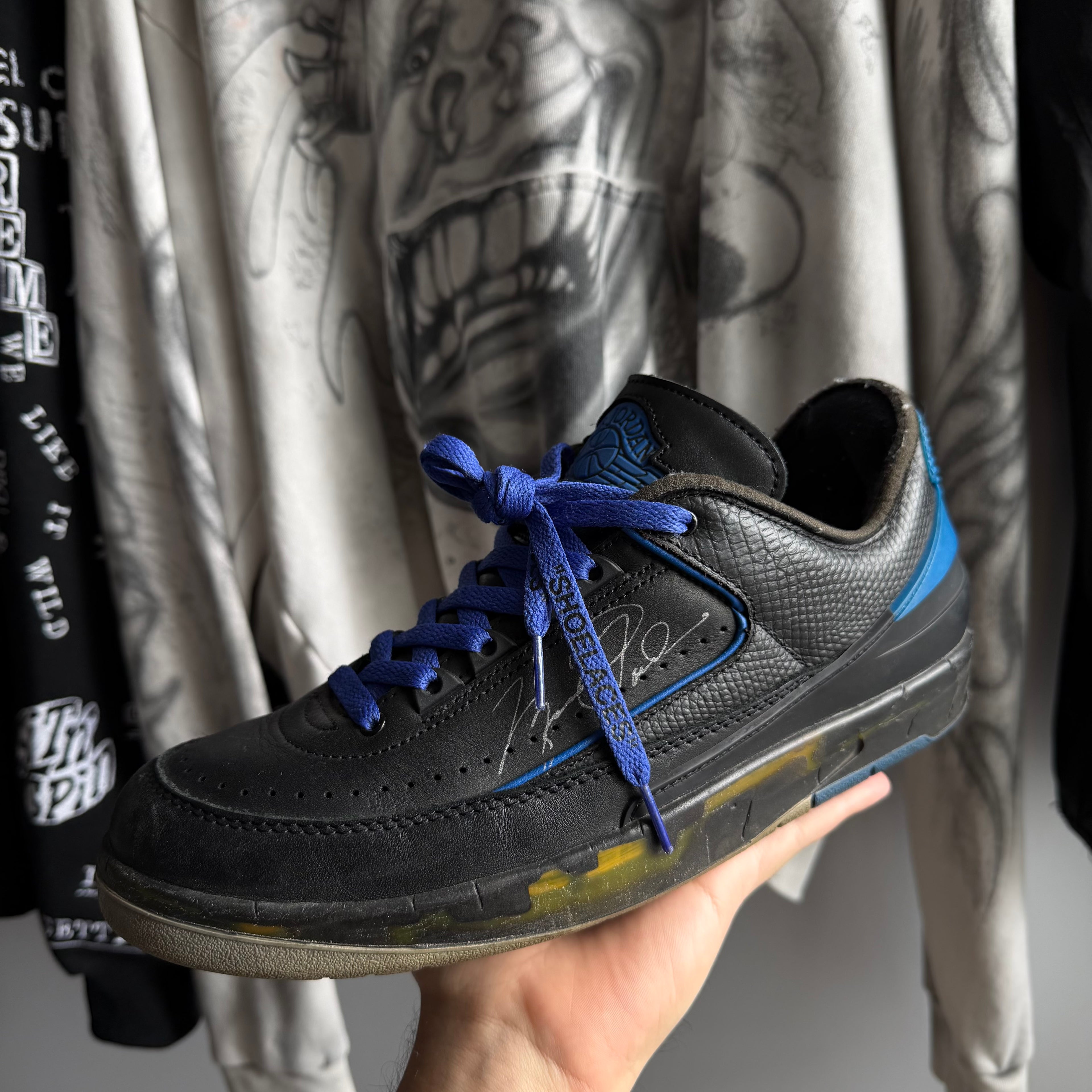 Jordan 2 Retro Low SP Off-White Black/Blue