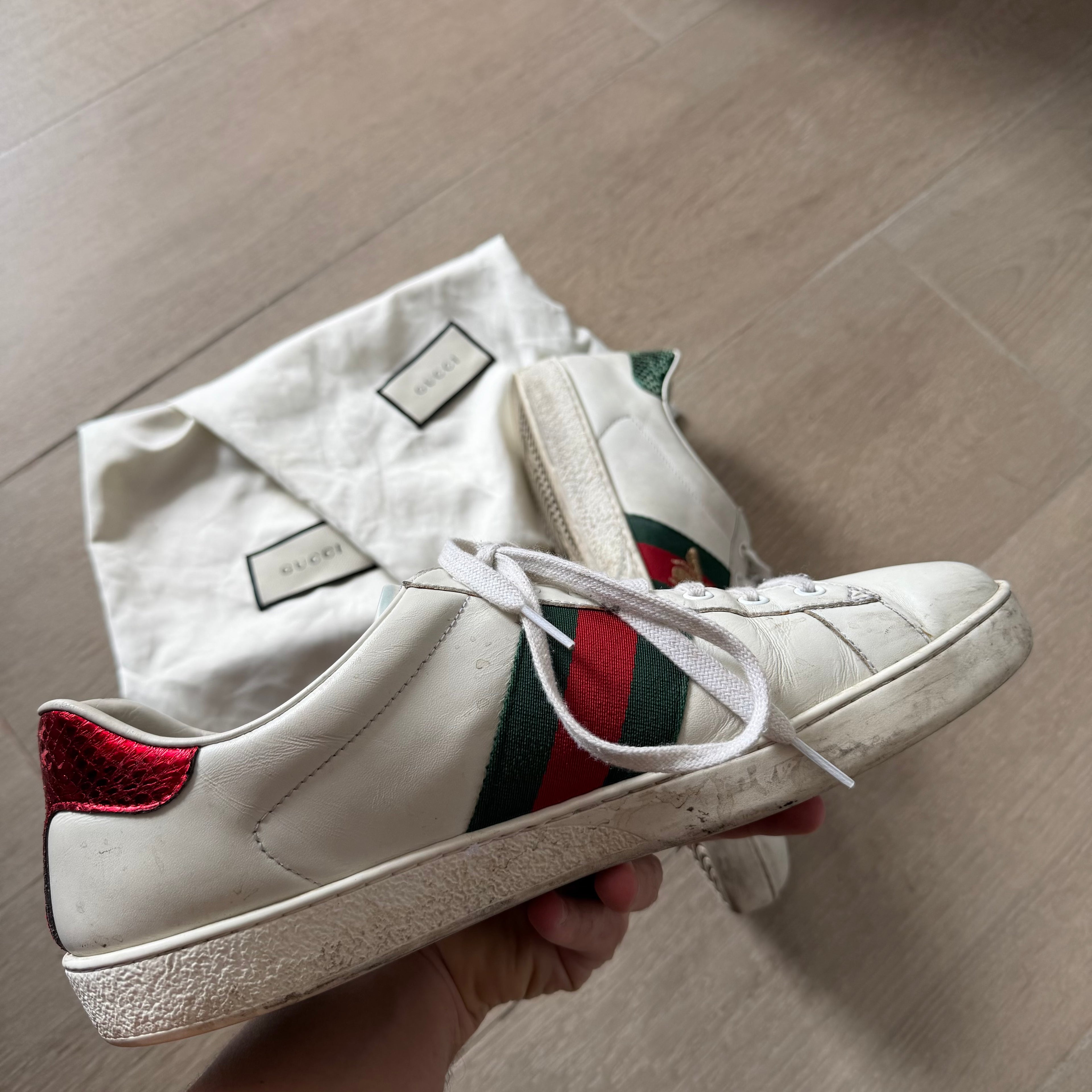 Gucci Ace Bee Sneakers White