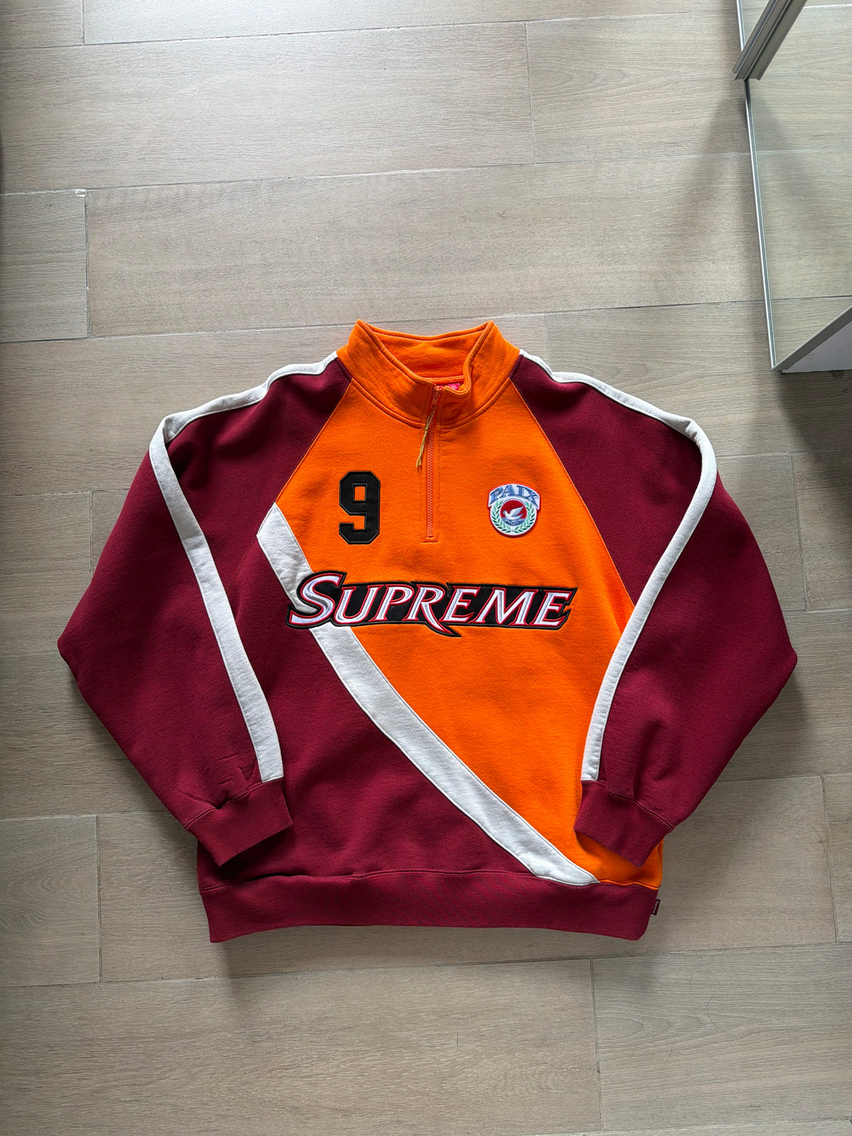 Supreme Equipé Half Zip Sweatshirt Dark Orange (L)
