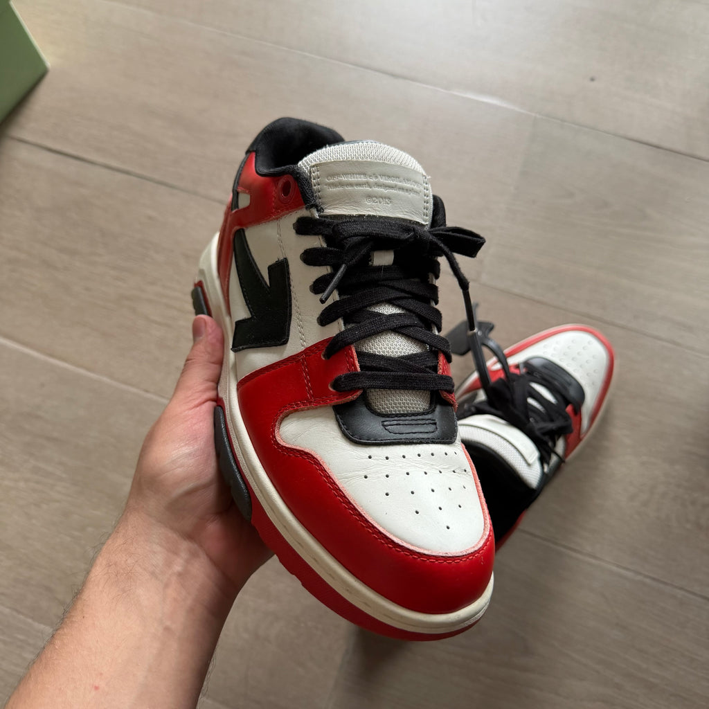Off-White Out Of Office OOO Low Top Sneakers Red/Black