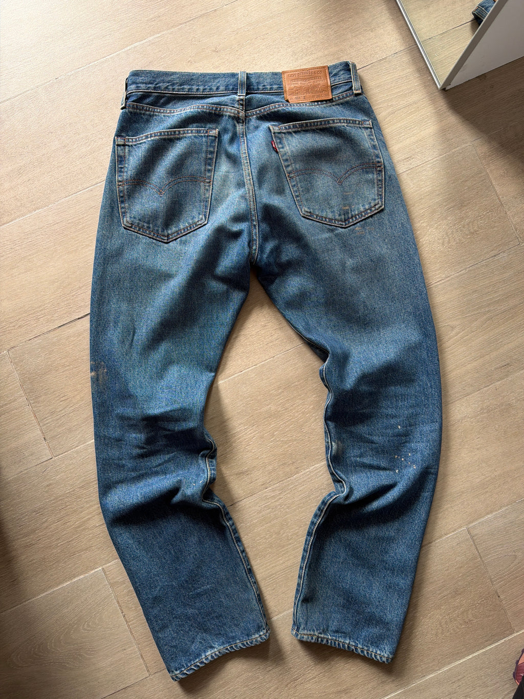 Levis Premium 1961 551 Z Straight Fit Jeans Paint Splatter (30w)