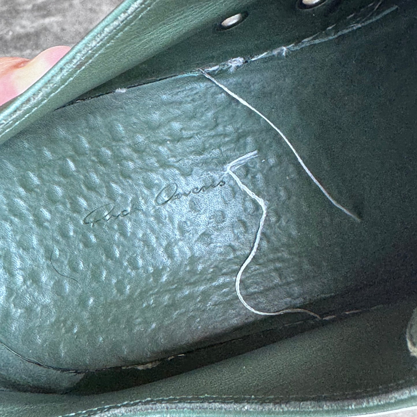 Rick Owens Mainline Green Low Top Ramones